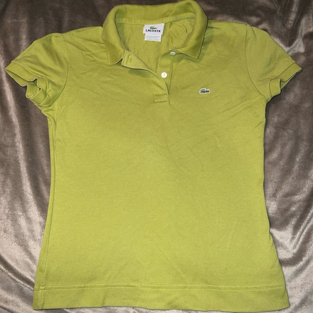 Women's Lime Green Lacoste Polo size 38